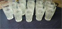 Set of Wexford pattern glass drinking glasses