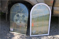 Arched Leaded Glass Door Windows