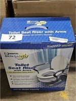 toilet seat riser with arms