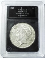 1925 PEACE DOLLAR VG