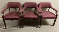 Burgundy office chairs