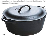 Iron Serving Pot Dutch Oven with Dual Handles
