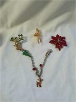 Nice holiday and breast cancer brooches and