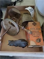 2 COWBELLS- ATLAS LIDS- LID & CHURN POSSILY DAZEY