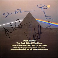 Dark Side of the Moon band signed Record Insert