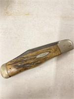 Antique CASE single blade knife with stag handle