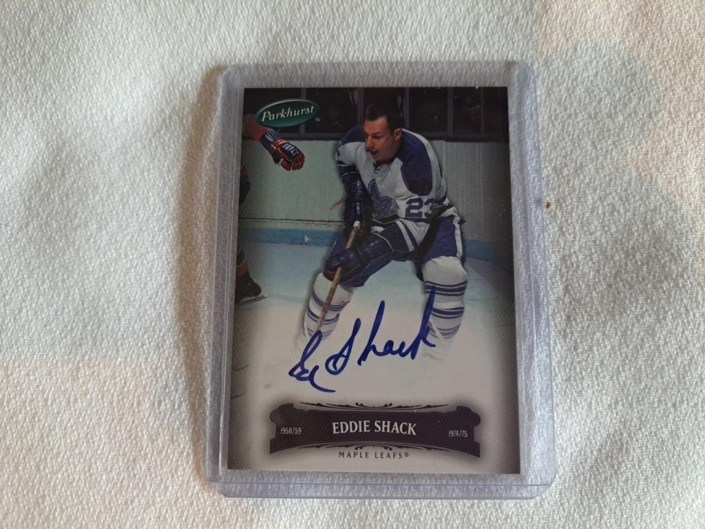 Signed Eddie Shack Toronto maple leafs 2007