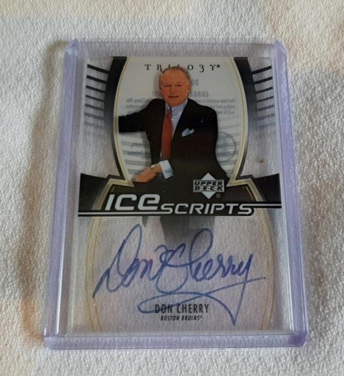 Signed Don Cherry Ice Scripts 2006-07 upper deck