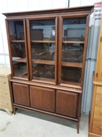 Mid Century Modern Walnut China Hutch