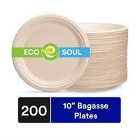 ECO SOUL 100% Compostable 10 Inch Bagasse Paper
