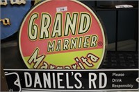 1 JACK DANIEL'S & 1 GRAND MARNIER METAL SIGNS