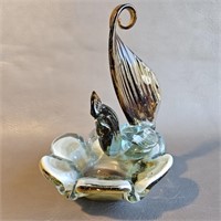 Murano Style Sculpted Blown Glass Rooster