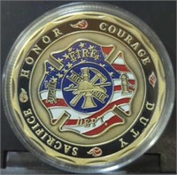 St. Florian firefighter challenge coin