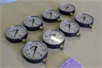 4" Pressure Gauges, (4) 0-160 & (4) 0-300