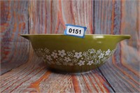 Vintage Pyrex Green Spring Blossom 4QT Bowl