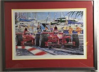 Monaco Ferrari Randy Owens 33x25" Framed Print