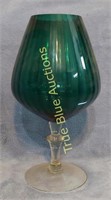 Green Vase That Looks Like A Wine Glass