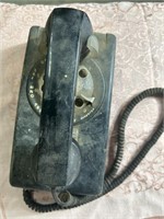 Vintage Black Rotary wall telephone.