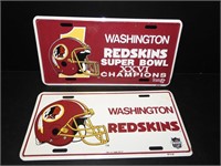 2 Vintage Washington Red Skins NFL License Plates