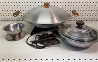 Elec Wok & Serving Bowls