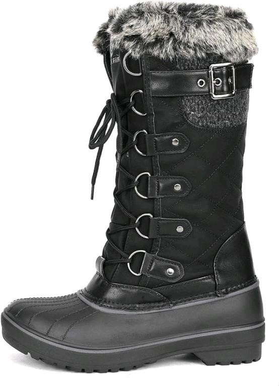 DREAM PAIRS Women's DP Warm Faux Fur Lined Mid Cal