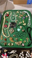 Costume jewelry tray
