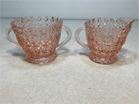 Pink Jeanette Holiday Creamer & Suger