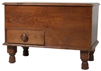 19th CENTURY PINE SUGAR CHEST WITH ONE DRAWER