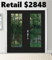 JELD-WEN  72" x 80"Black  Patio Door