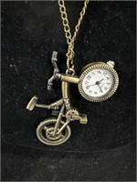 Really cool bicycle keychain/necklace watch