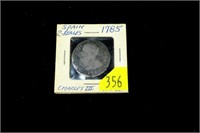 1785 Charles III Spanish 2 reales coin