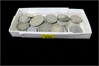 Lot of Canadian 800 silver coins, 33 pcs.