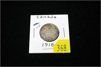 1918 Canadian quarter