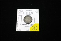1911 Canadian dime, semi-key date