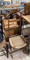 Cool mid century valet butler chair with storage