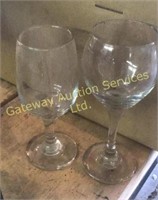 Wine glasses two styles 24 total.