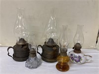Antique Fluid Oil Lamps & Lanterns