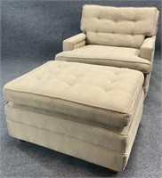 Mid Century Button Tufted Club Chair