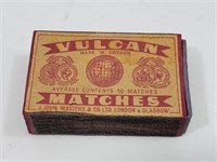 Vintage Matchbox Vulcan Sweden Made Silver Medal