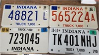 Indiana License Truck Plates (4)