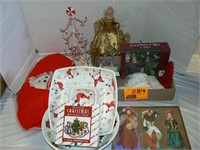 BARBIE CHRISTMAS CARDS, CROCHETED TREE SKIRT,