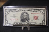 1963 $5 Red Seal Bank Note