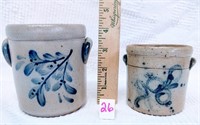 2 small Rowe pottery crocks