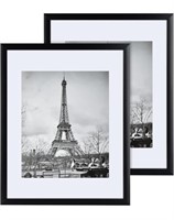 11 X 14IN PICTURE FRAME BLACK SET OF 2 GLASS