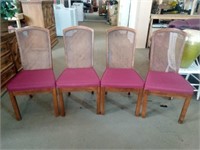 Set of Four Whicker/ Rattan Style Highback