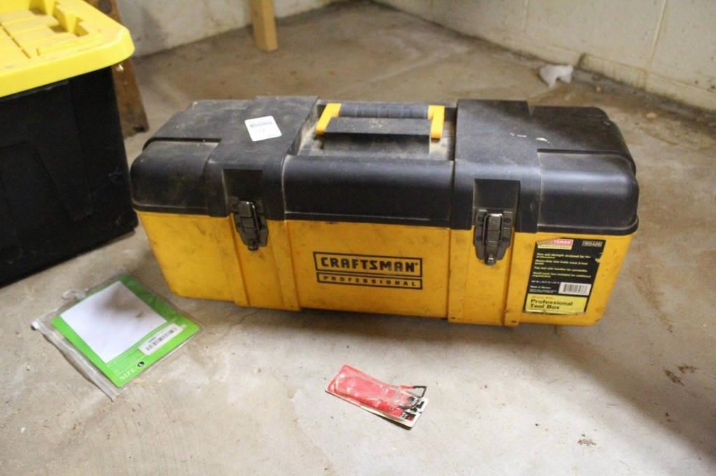 Plastic Tool Box with Tools