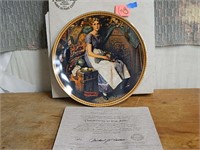 Norman Rockwell " Dreaming In The Attic" Plate