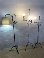 3 Various Metal Floor Lamps