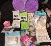 LARGE LOT OF PARTY SUPPLIES