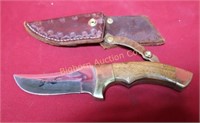 Skinning Knife, 4 1/2" Blade, Leather Sheath